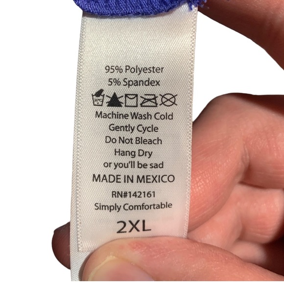 LuLaRoe Summer Dress Blue 2XL NWT - Picture 6 of 8